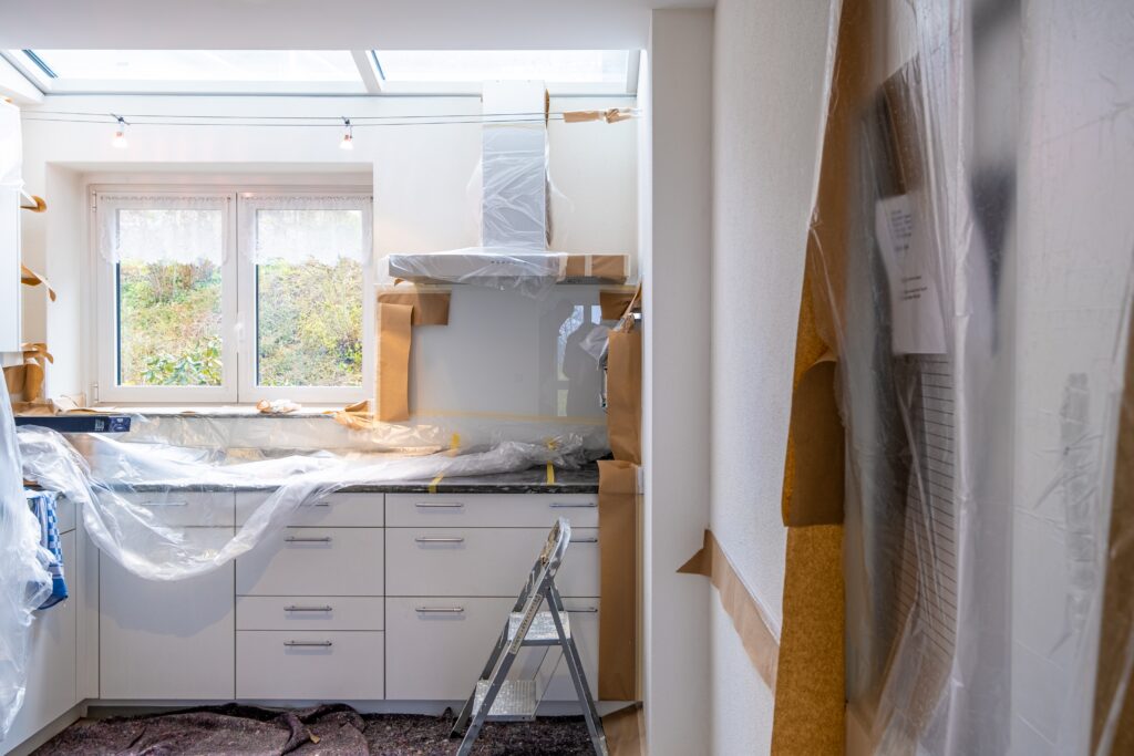 A house under renovation