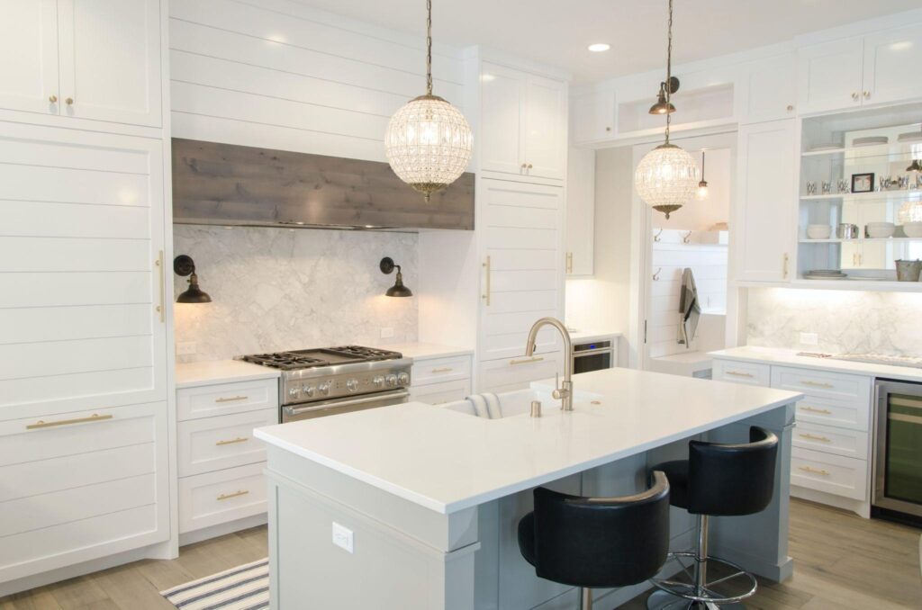 A kitchen after a flipper renovation.